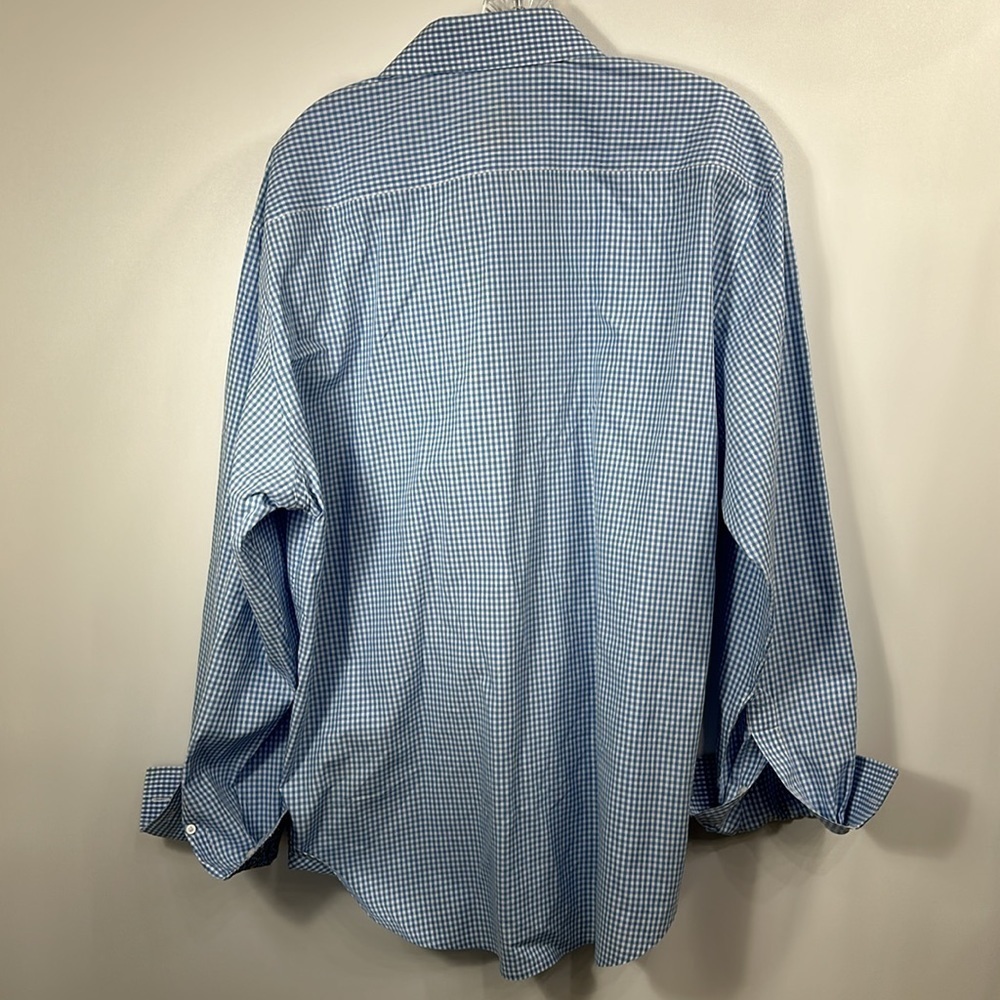 Robert Graham blue and white button-down dress shirt size XL - Picture 12 of 13